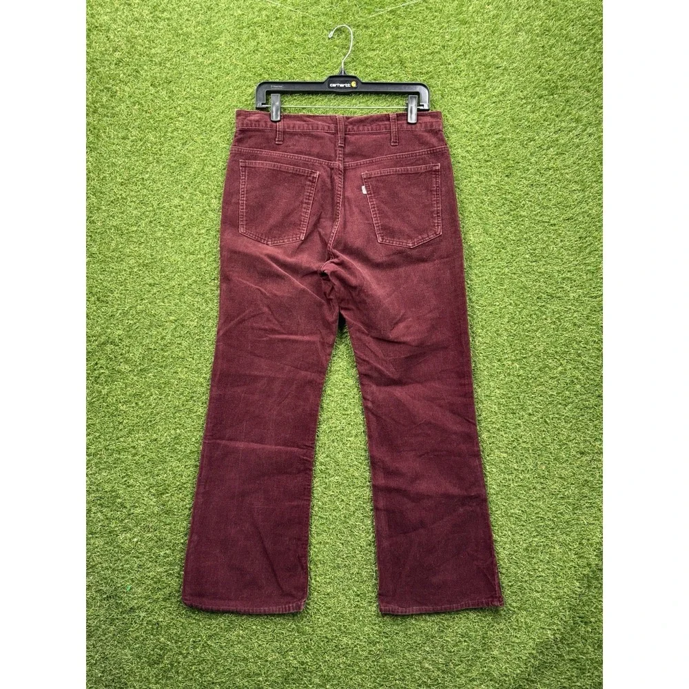 Vintage Levis Big E Jeans Mens 30x30 Flare Corduroy Pants Talon Zipper USA Made